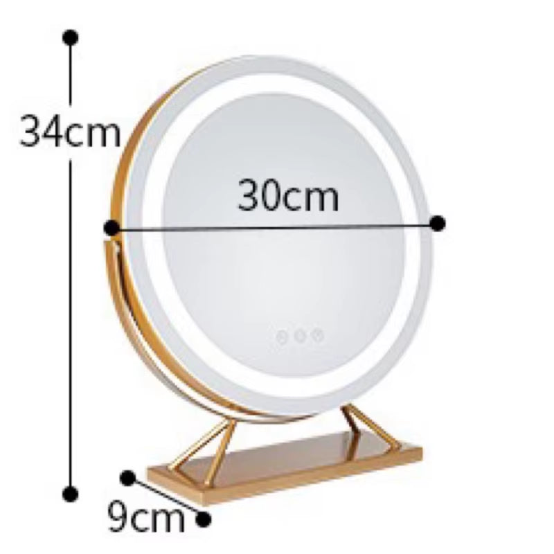 Illuminated Vanity Makeup Mirror with Adjustable Lighting Modes, 15X Magnification, Smart Touch Control, and 360° Rotation