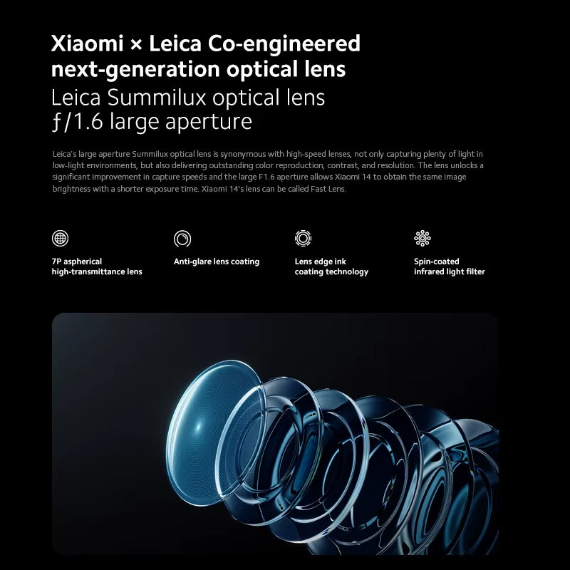 14 Global Version Smartphone with 256GB/512GB Storage, 120Hz 6.36" AMOLED Display, Snapdragon 8 Gen 3, 50MP Leica Camera, 90W Hypercharge