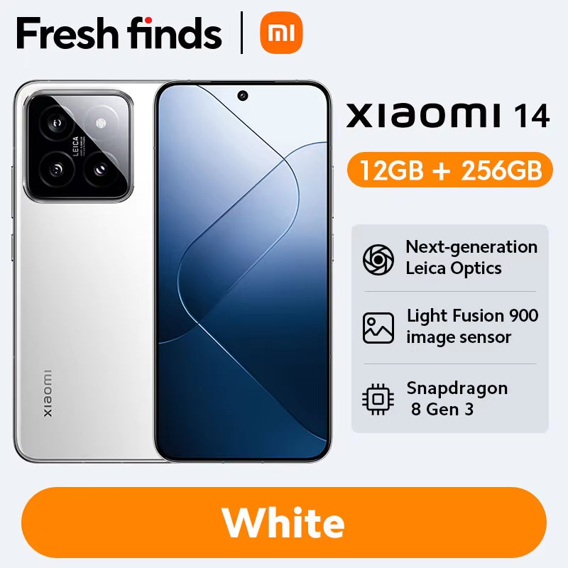 14 Global Version Smartphone with 256GB/512GB Storage, 120Hz 6.36" AMOLED Display, Snapdragon 8 Gen 3, 50MP Leica Camera, 90W Hypercharge