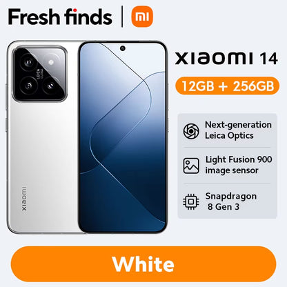 14 Global Version Smartphone with 256GB/512GB Storage, 120Hz 6.36" AMOLED Display, Snapdragon 8 Gen 3, 50MP Leica Camera, 90W Hypercharge