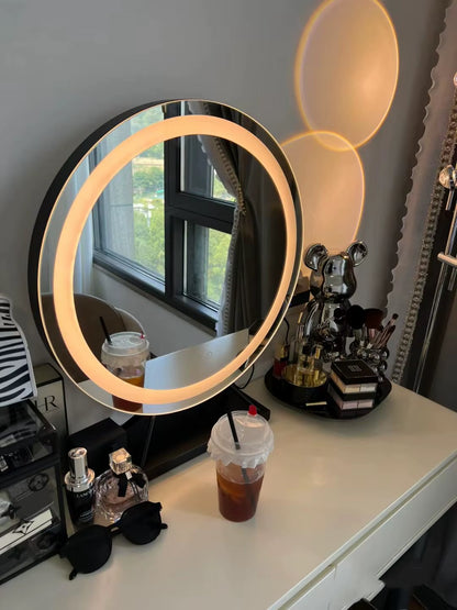 Illuminated Vanity Makeup Mirror with Adjustable Lighting Modes, 15X Magnification, Smart Touch Control, and 360° Rotation