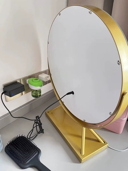 Illuminated Vanity Makeup Mirror with Adjustable Lighting Modes, 15X Magnification, Smart Touch Control, and 360° Rotation