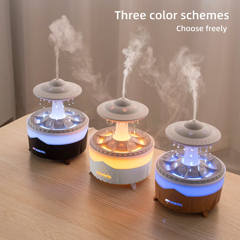 UFO Raindrop Humidifier - USB Aromatherapy Essential Oil Diffuser and Mist Maker for Home Decor