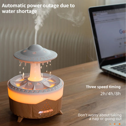 UFO Raindrop Humidifier - USB Aromatherapy Essential Oil Diffuser and Mist Maker for Home Decor