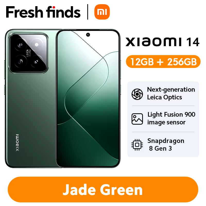 14 Global Version Smartphone with 256GB/512GB Storage, 120Hz 6.36" AMOLED Display, Snapdragon 8 Gen 3, 50MP Leica Camera, 90W Hypercharge
