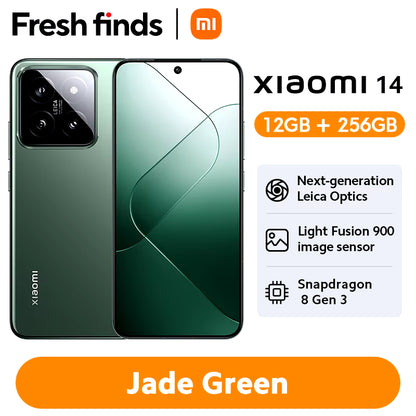 14 Global Version Smartphone with 256GB/512GB Storage, 120Hz 6.36" AMOLED Display, Snapdragon 8 Gen 3, 50MP Leica Camera, 90W Hypercharge