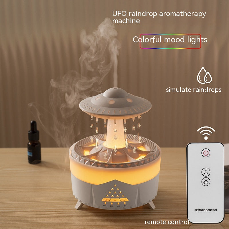 UFO Raindrop Humidifier - USB Aromatherapy Essential Oil Diffuser and Mist Maker for Home Decor