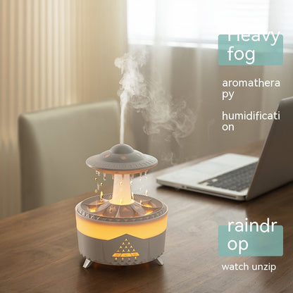 UFO Raindrop Humidifier - USB Aromatherapy Essential Oil Diffuser and Mist Maker for Home Decor